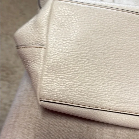 Coach White Leather Tote with Mickey Mouse Patch - Picture 3 of 7